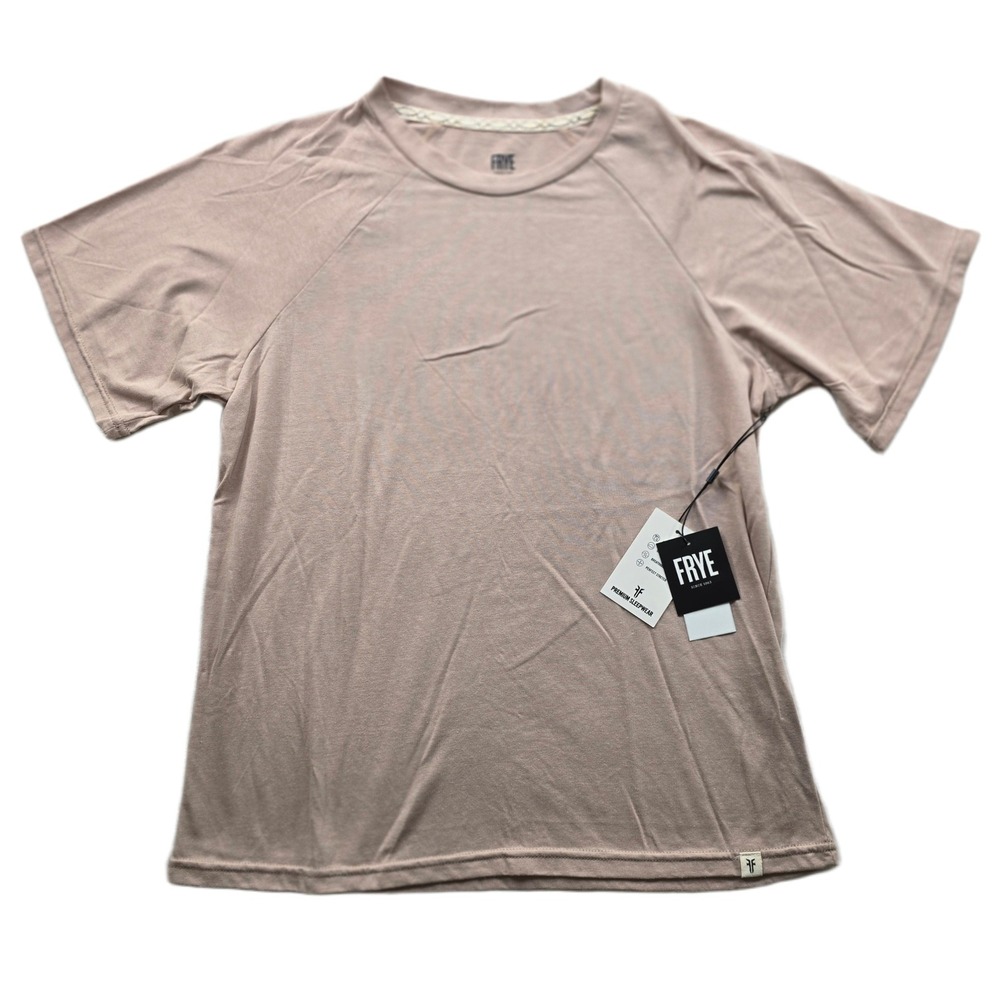 Frye Sleepwear Shirt Mens Small Sand‎ Tan Jersey Stretch Premium Pajama Top NEW